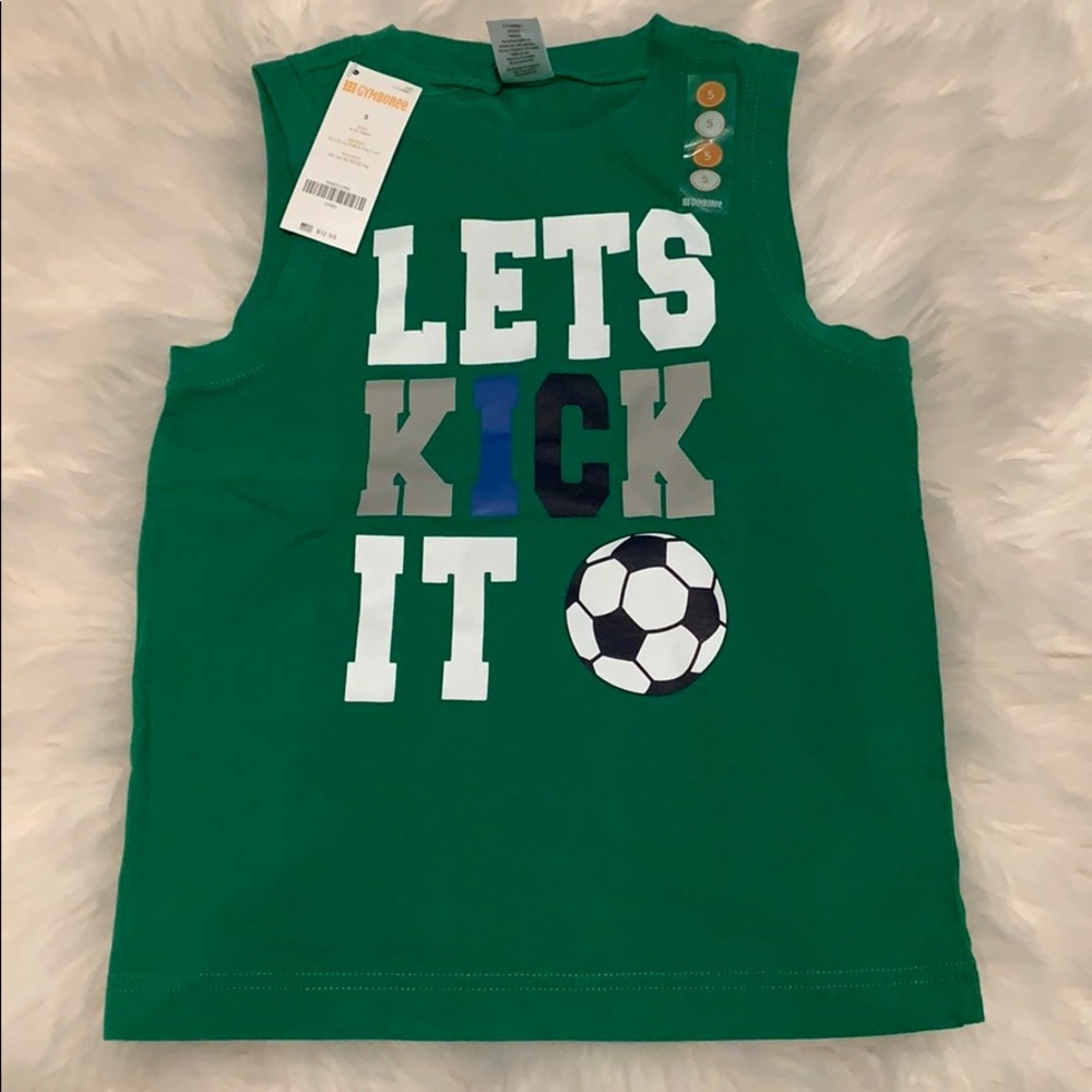 Gymboree soccer shirt 100% cotton tee shirt